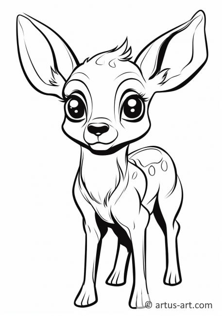 Mule deer Coloring Page For Kids